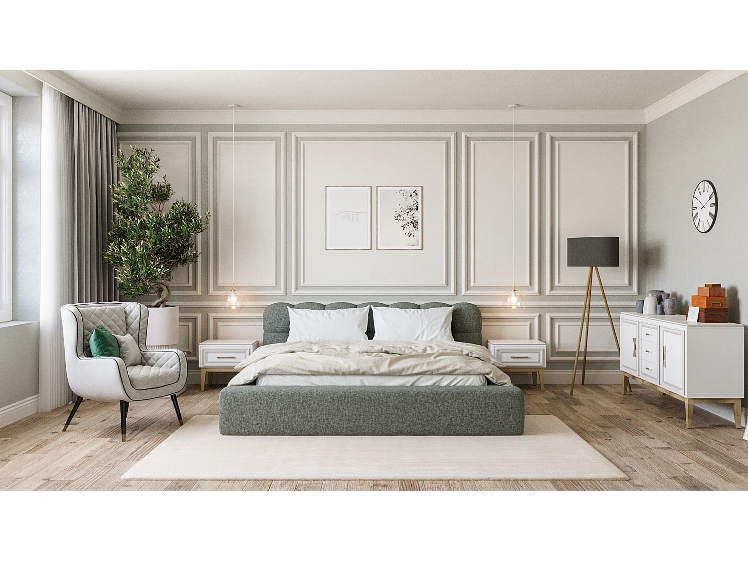 SIBLO Lit ado moderne Zelda 180x200 cm Ivoire