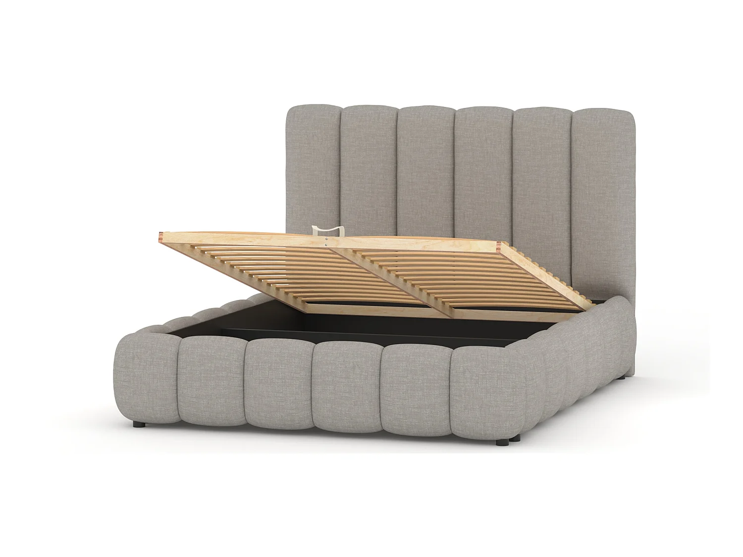 SIBLO Lit ado moderne Rico 160x200 cm Ivoire