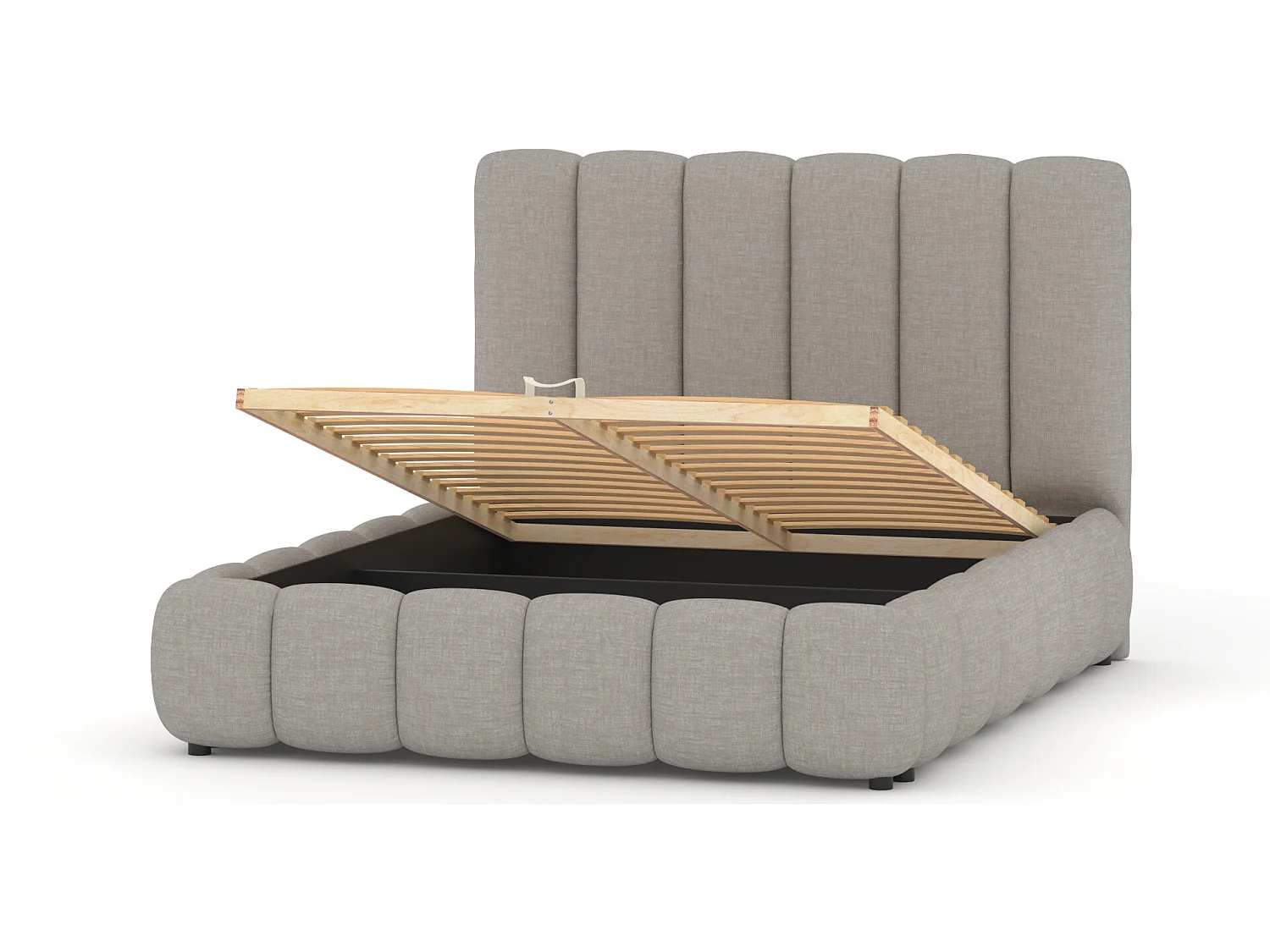 SIBLO Lit ado moderne Rico 160x200 cm Ivoire