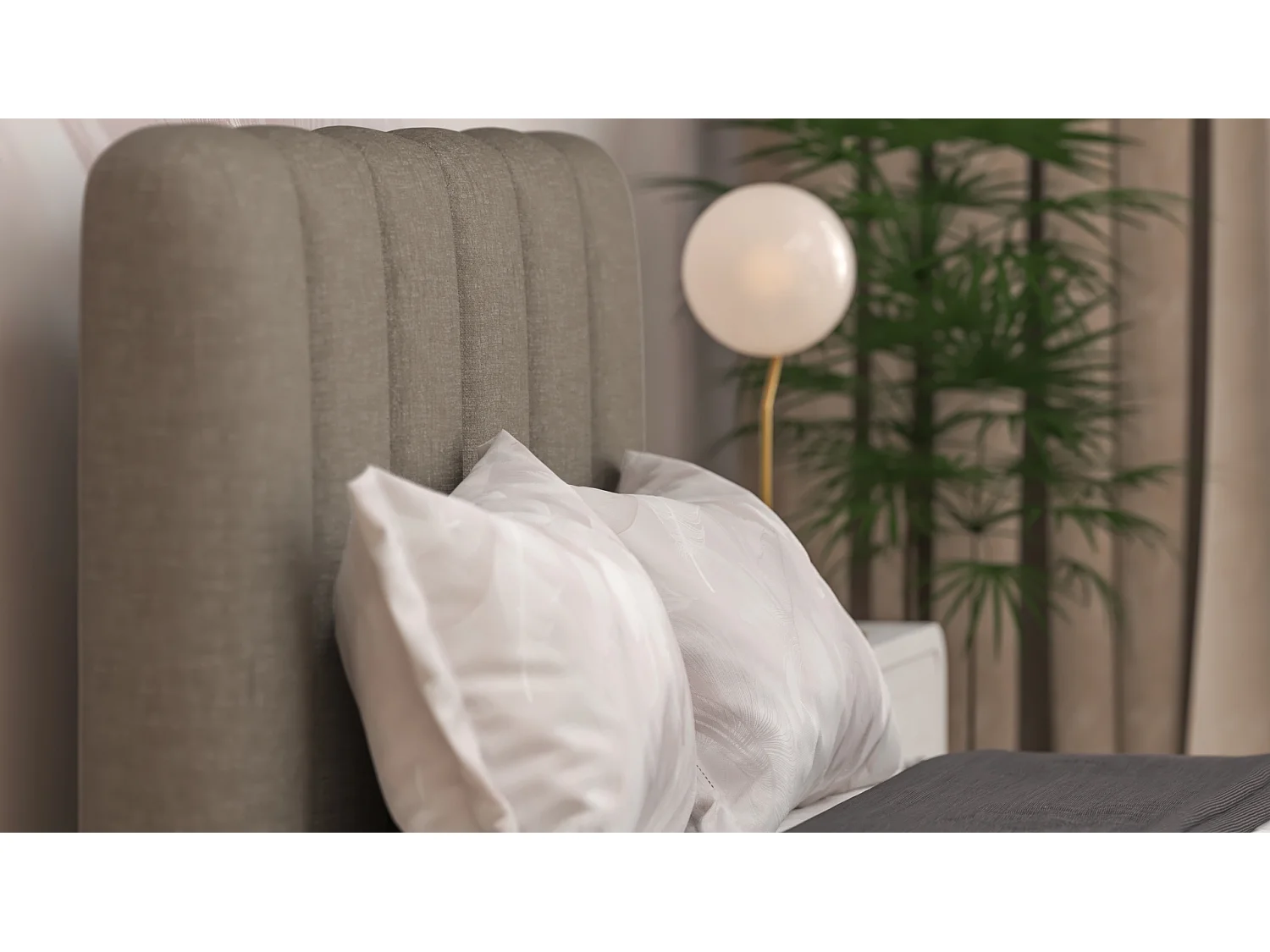 SIBLO Lit ado moderne Rico 160x200 cm Ivoire