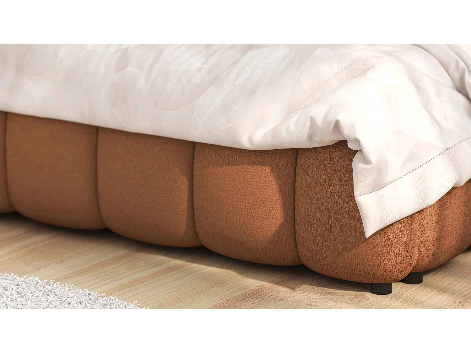 SIBLO Lit ado moderne Rico 180x200 cm Brun