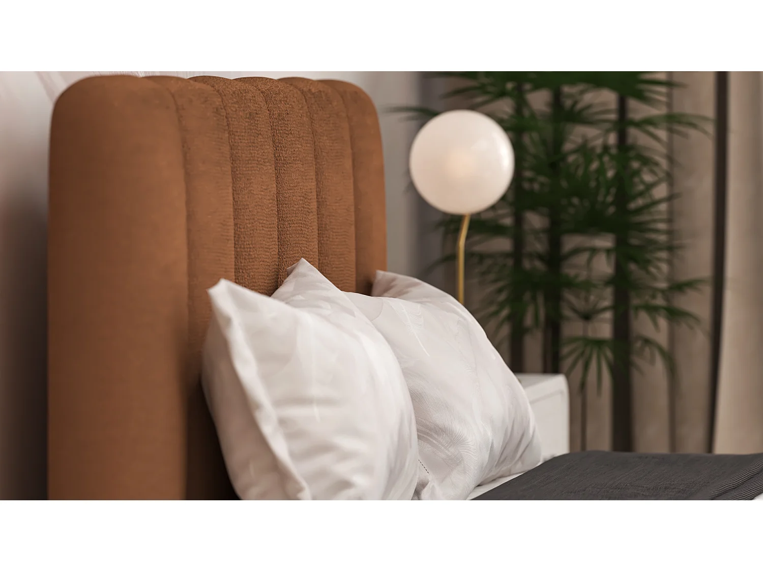 SIBLO Lit ado moderne Rico 180x200 cm Brun