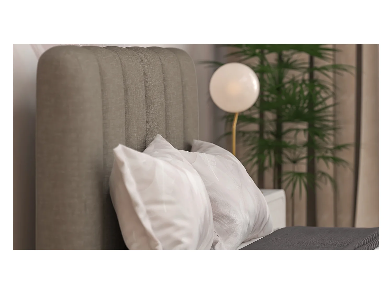 SIBLO Lit ado moderne Rico 140x200 cm Ivoire