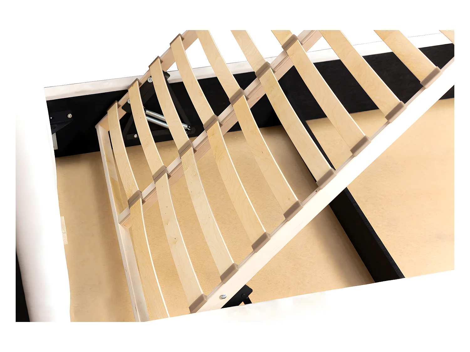 SIBLO Lit ado moderne Rico 140x200 cm Ivoire