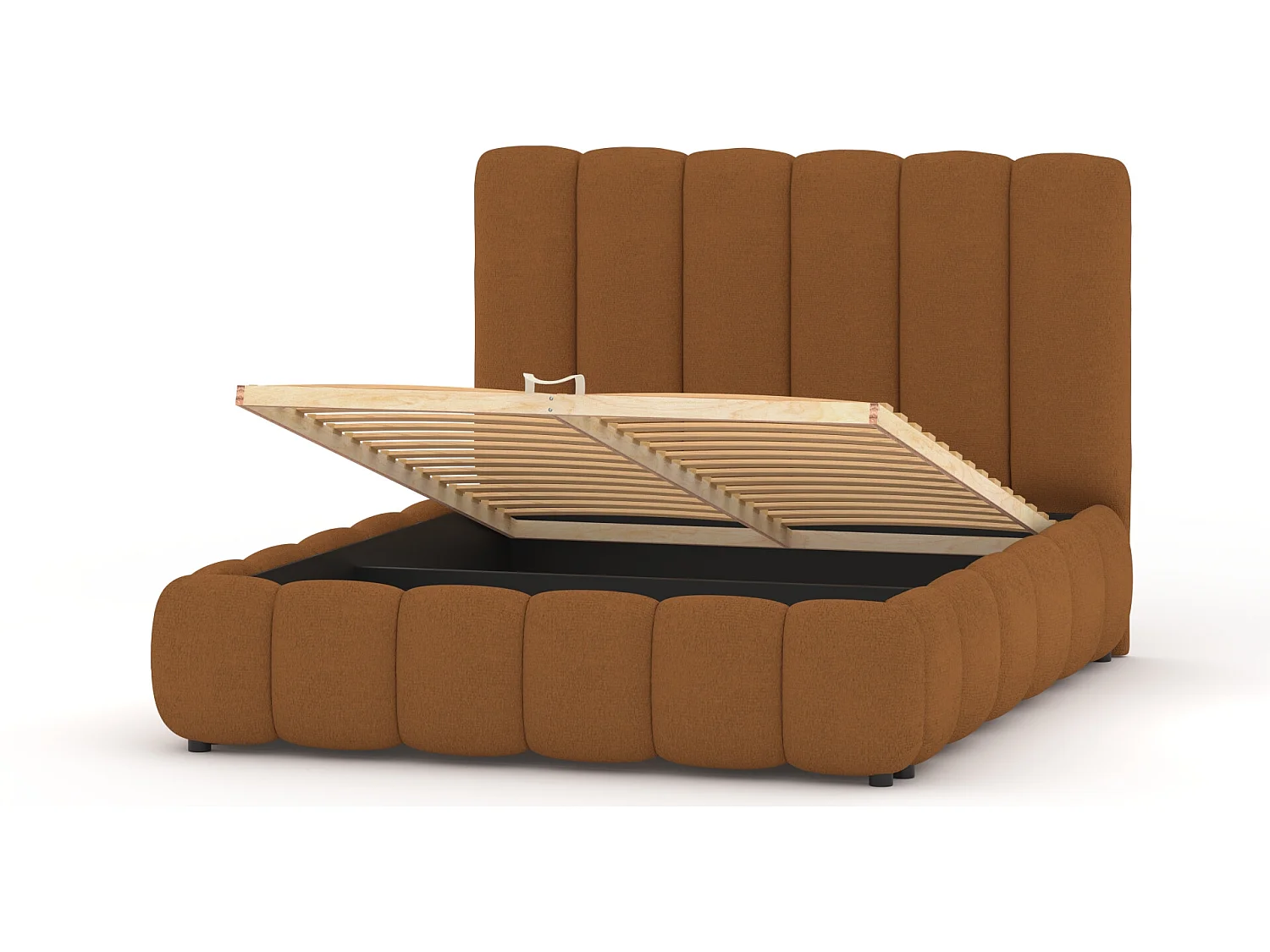 SIBLO Lit ado moderne Rico 160x200 cm Brun