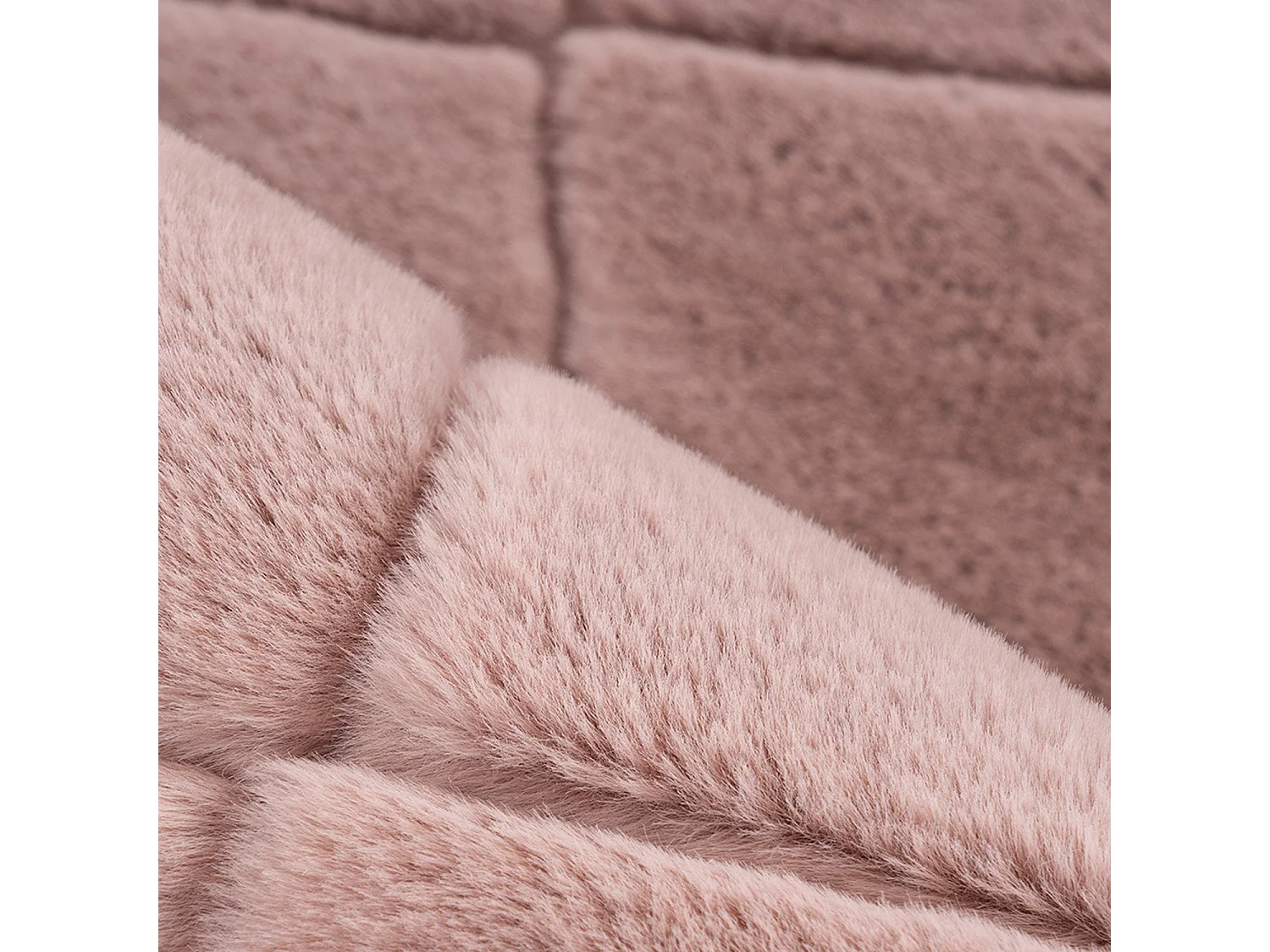 Tapis Super Soft à motif 3D losanges Rose poudré 120x170cm