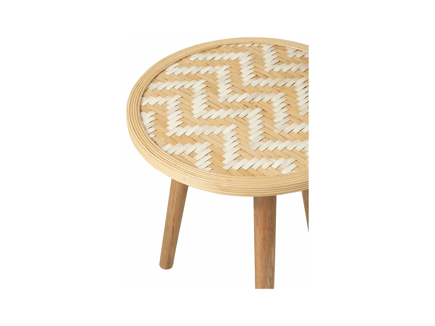 Lot de 3 Tables d'Appoint Gigognes "Baudoin" 55cm Naturel