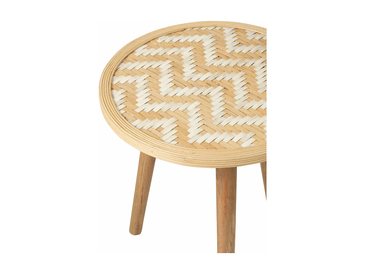 Lot de 3 Tables d'Appoint Gigognes "Baudoin" 55cm Naturel