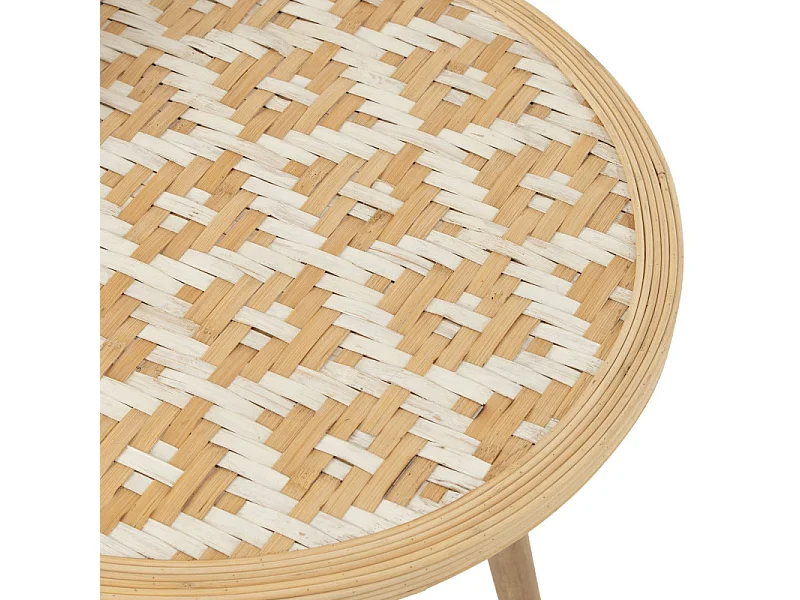 Lot de 3 Tables d'Appoint Gigognes "Baudoin" 55cm Naturel