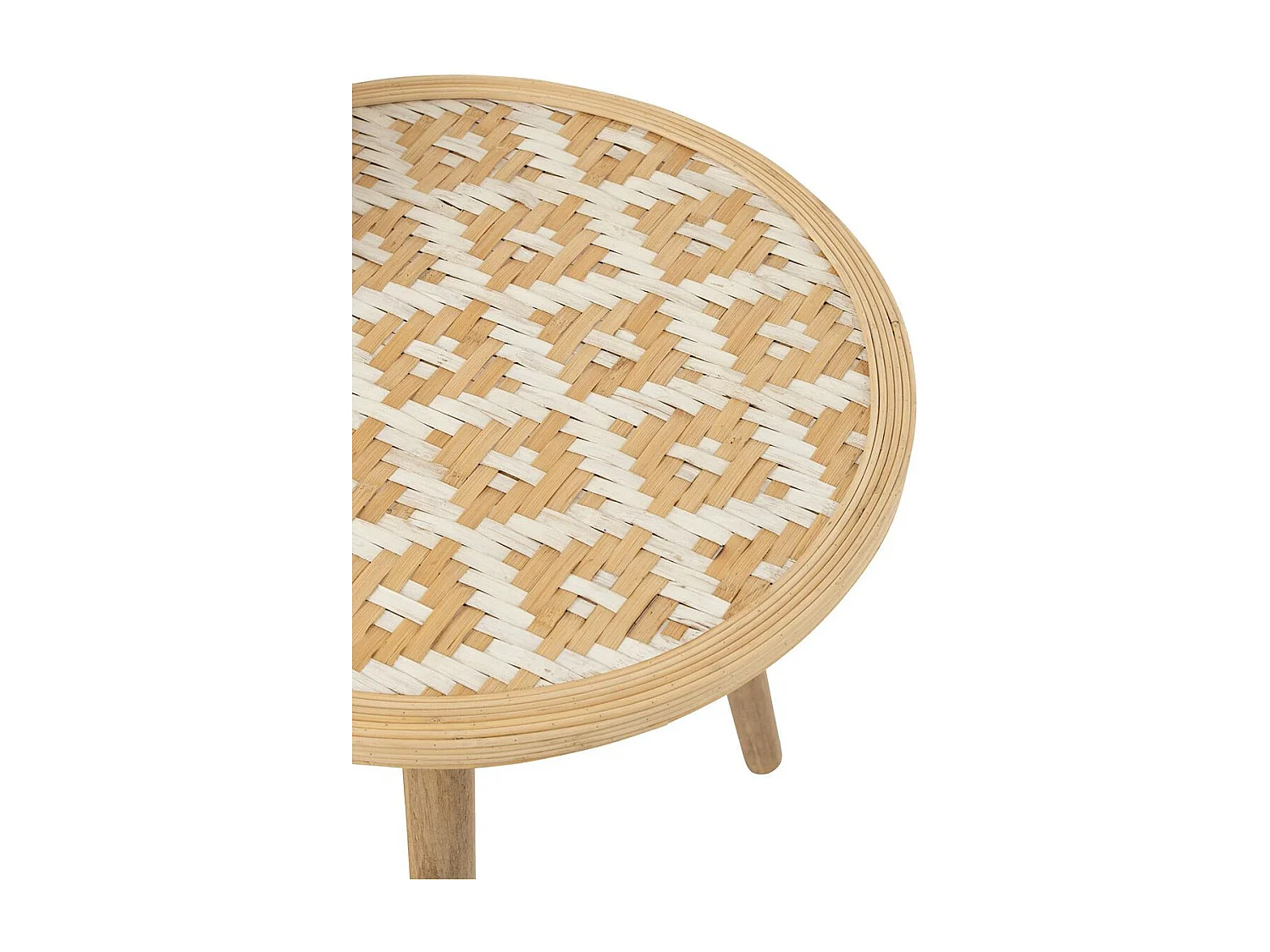 Lot de 3 Tables d'Appoint Gigognes "Baudoin" 55cm Naturel