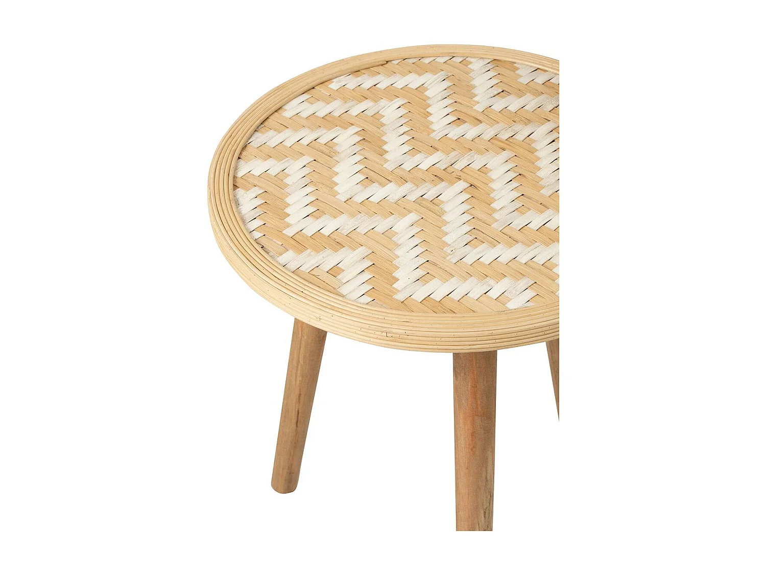 Lot de 3 Tables d'Appoint Gigognes "Baudoin" 55cm Naturel