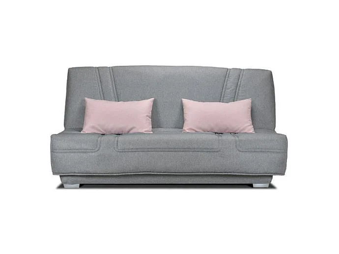 Schlafsofa clic clac BULTEX Grau - 3-Sitzer - Stoff und Samt - Ohne Stauraum