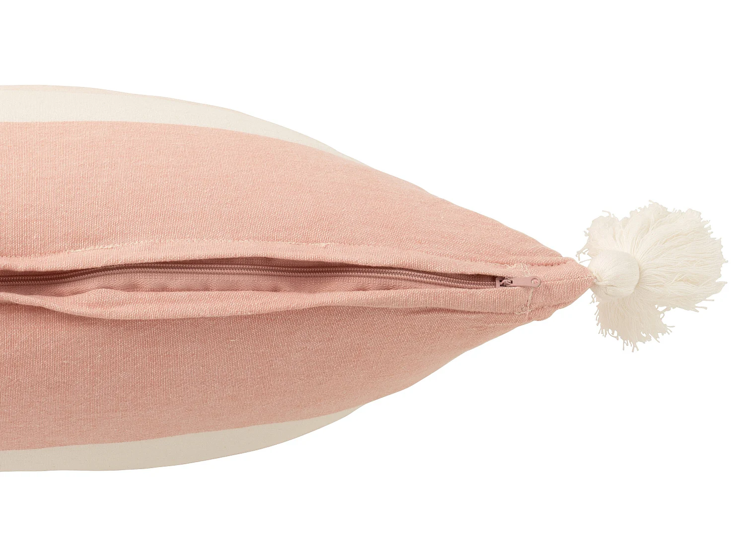 Coussin Déco "Mik" 50x50cm Blanc & Rose