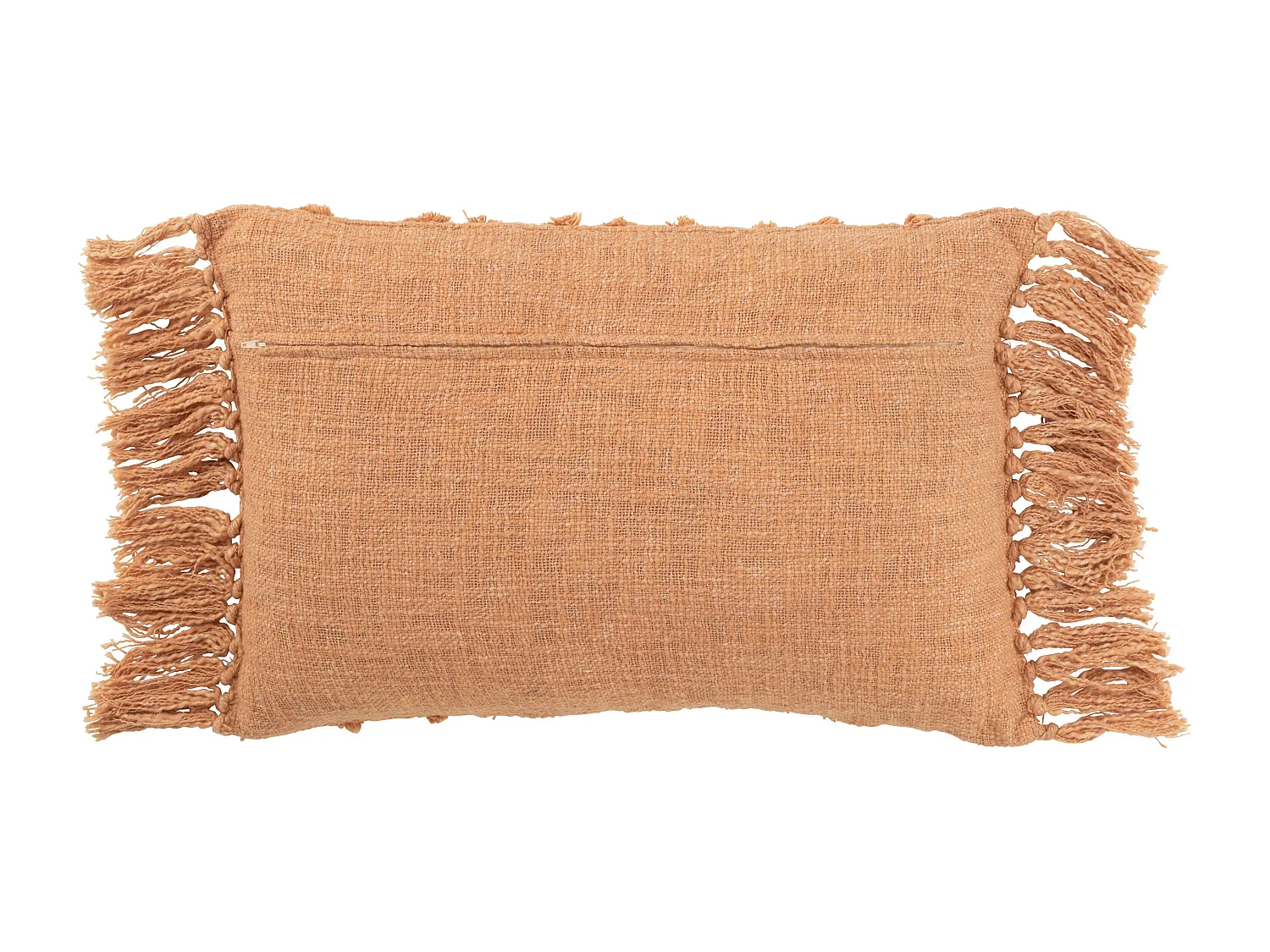 Coussin Déco Pompons "Amalia" 40x78cm Corail