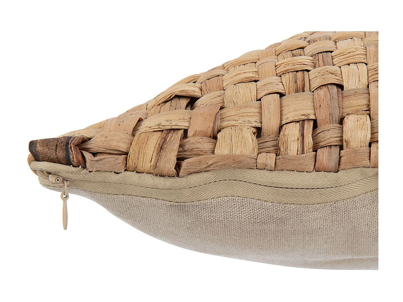 Coussin Déco Carré "Mayssa" 45x45cm Naturel