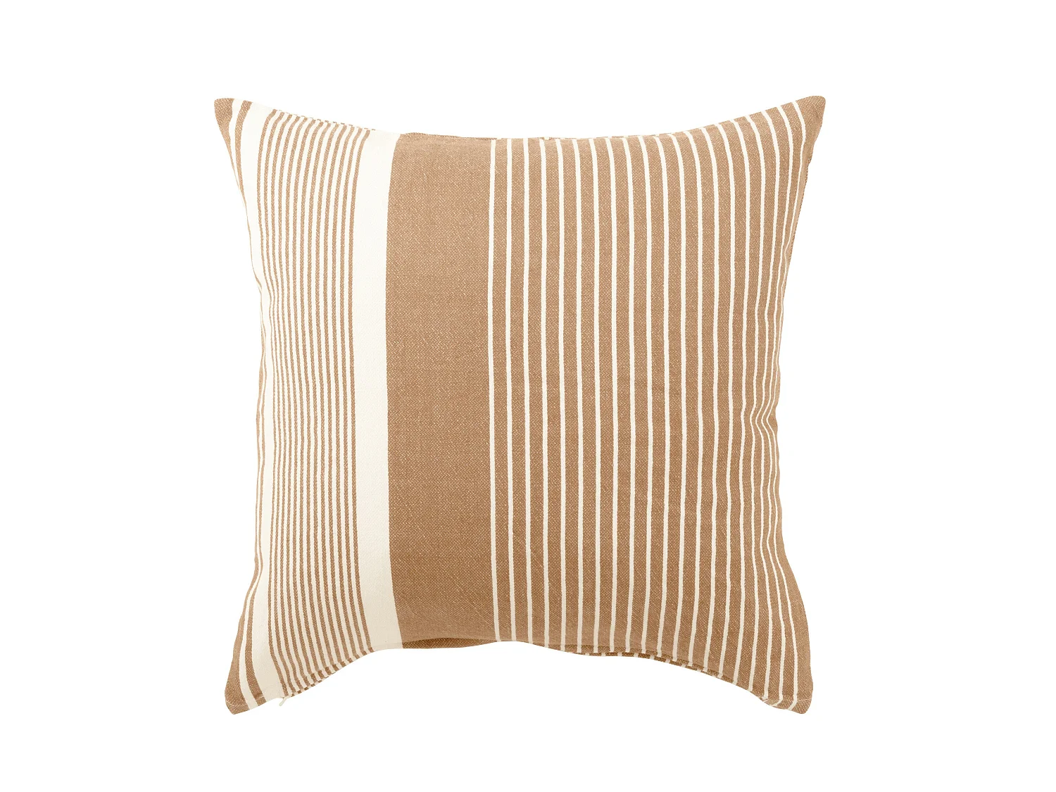 Coussin Déco Rayures "Mik" 50x50cm Marron