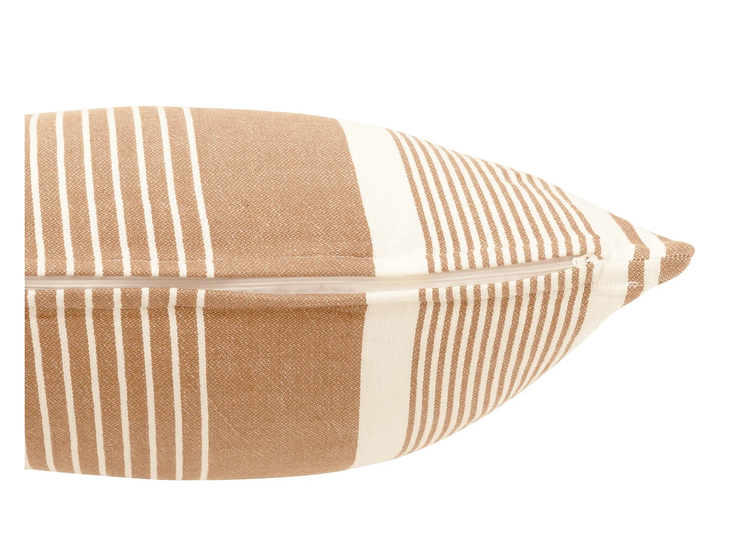 Coussin Déco Rayures "Mik" 50x50cm Marron