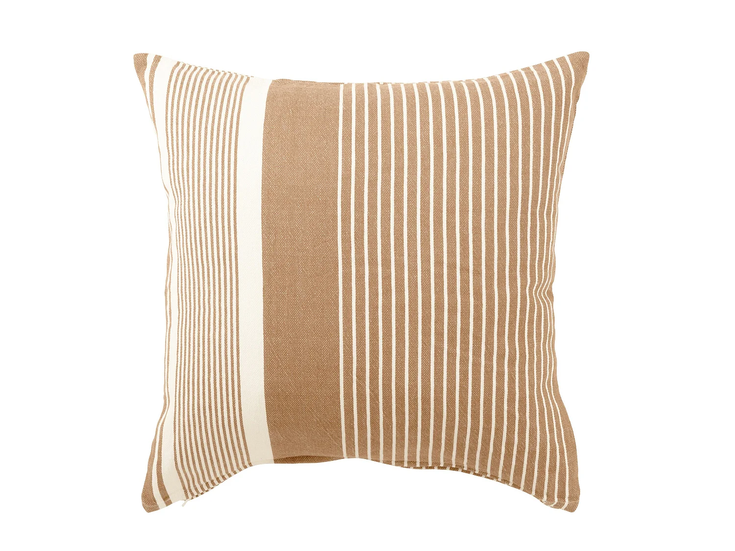 Coussin Déco Rayures "Mik" 50x50cm Marron