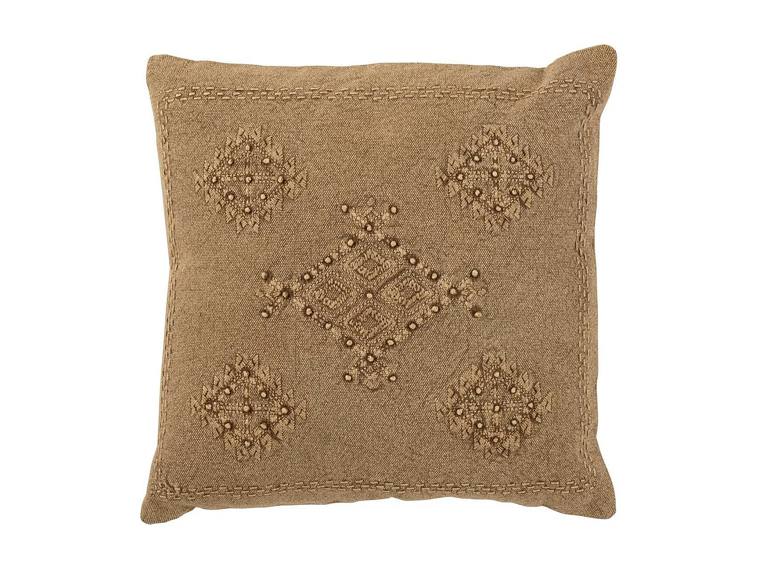 Coussin Déco "Hippy" 45x45cm Marron