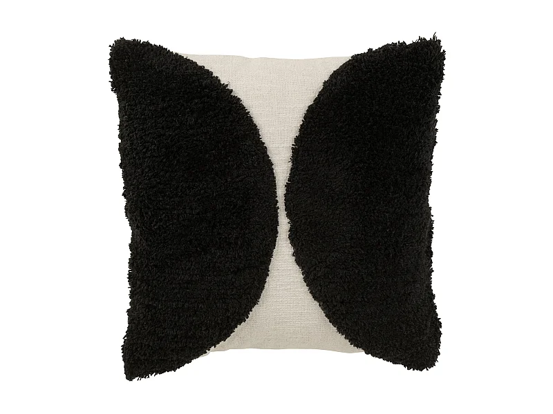 Coussin Déco "Demi-Cercle" 45x45cm Noir