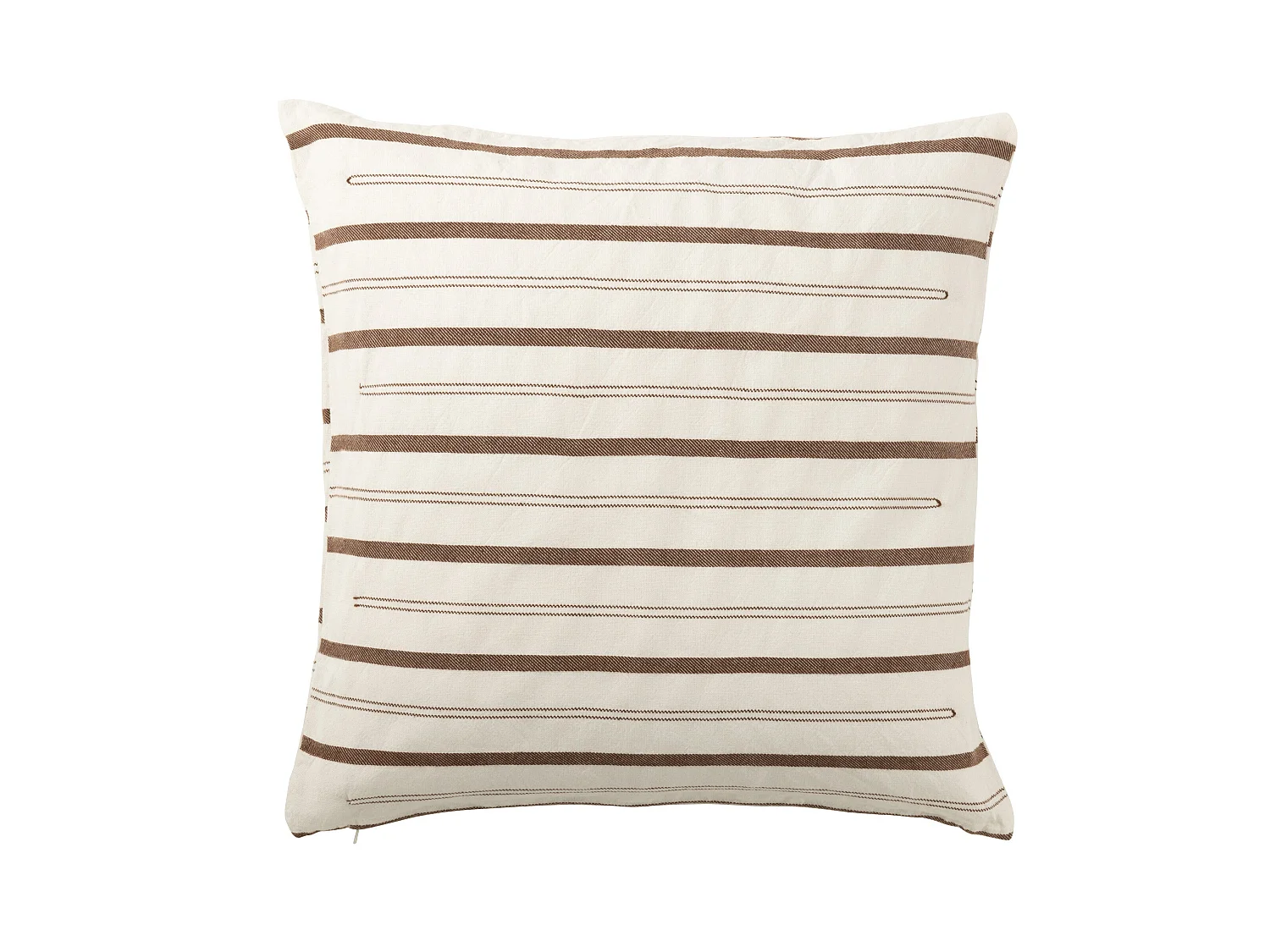 Coussin Déco Lignes "Iliana" 50x50cm Blanc