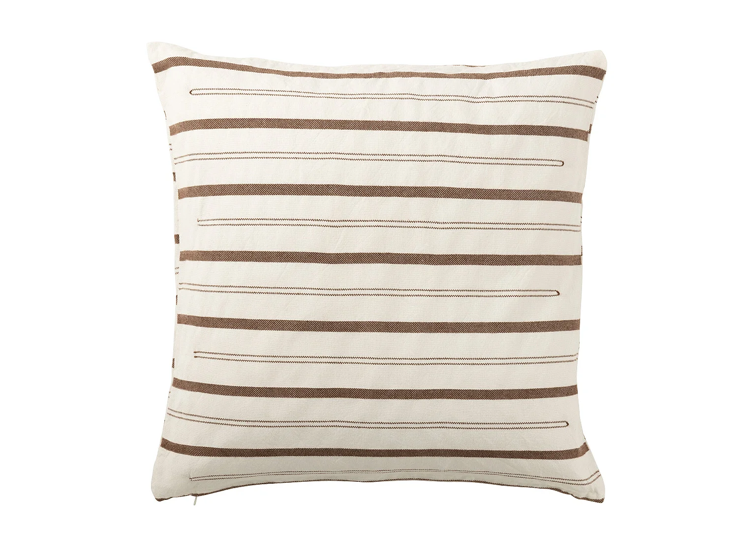 Coussin Déco Lignes "Iliana" 50x50cm Blanc