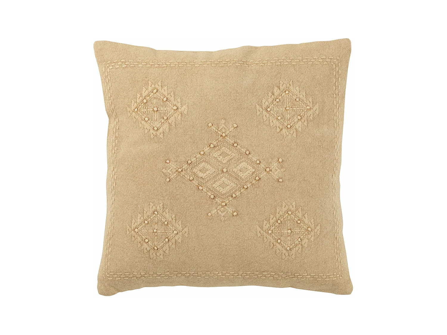 Coussin Déco "Hippy" 45x45cm Beige