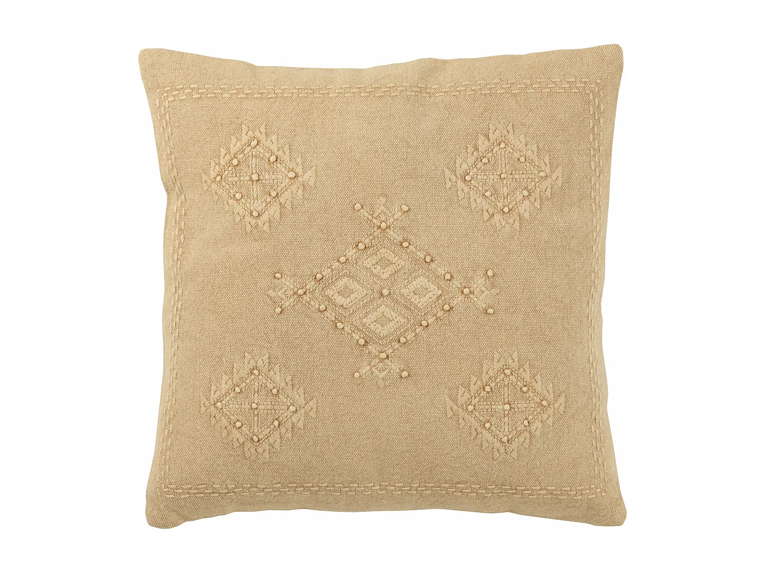 Coussin Déco "Hippy" 45x45cm Beige