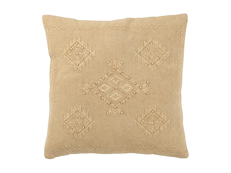Coussin Déco "Hippy" 45x45cm Beige