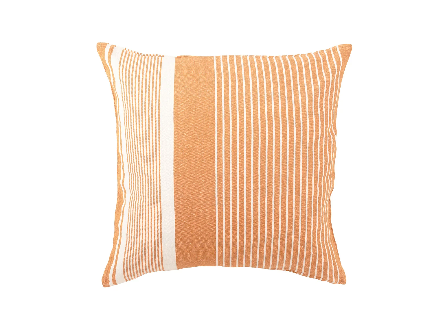 Coussin Déco Rayures "Mik" 50x50cm Orange