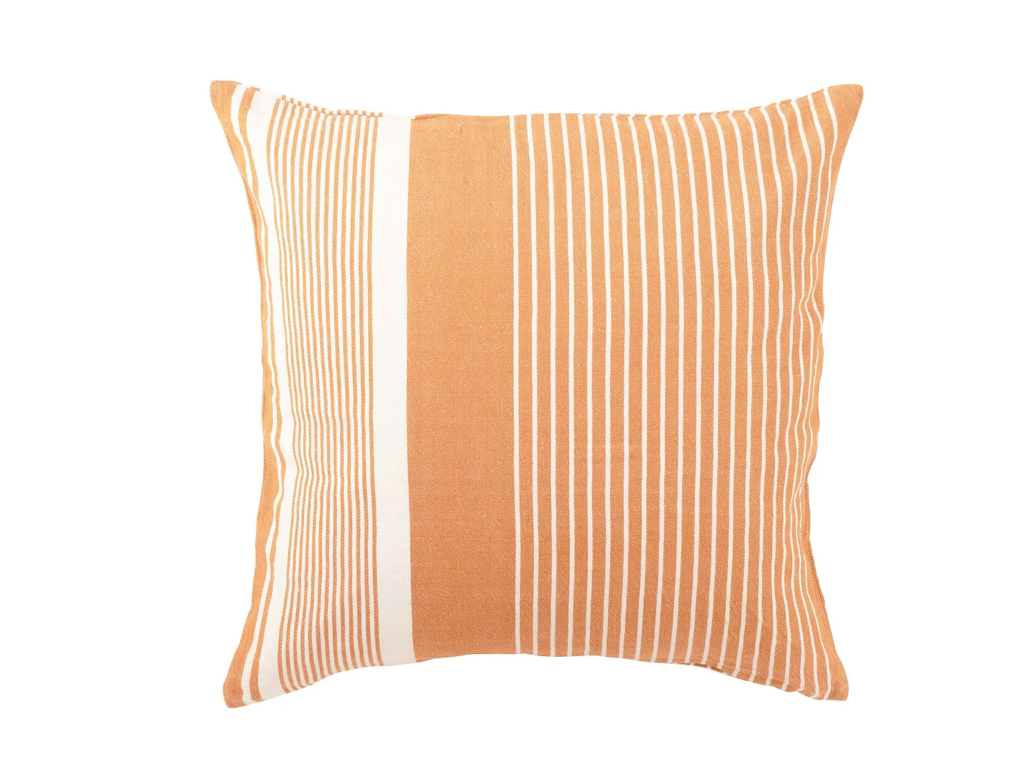 Coussin Déco Rayures "Mik" 50x50cm Orange
