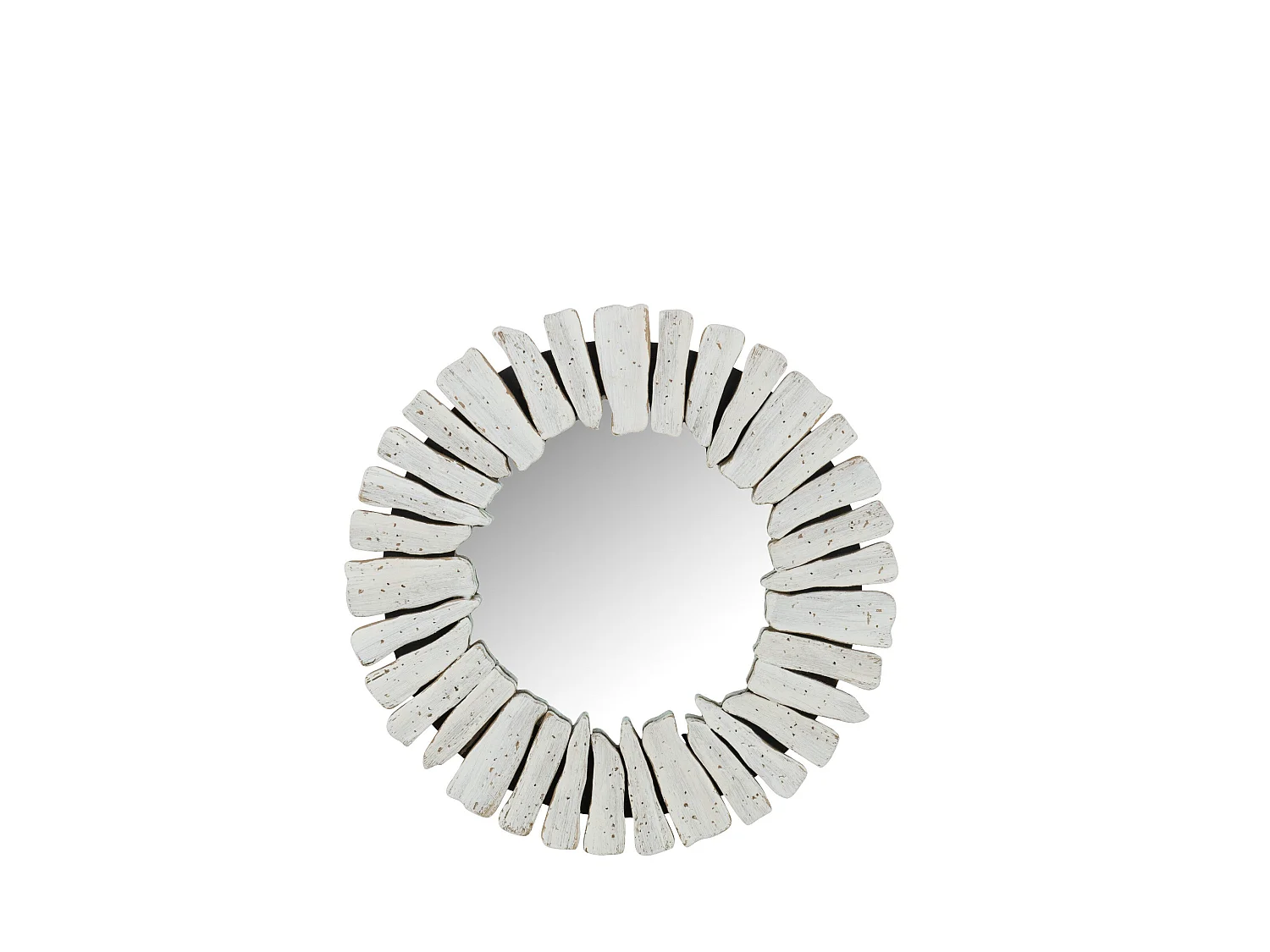 Miroir Mural en Bois "Vacay" 46cm Blanc