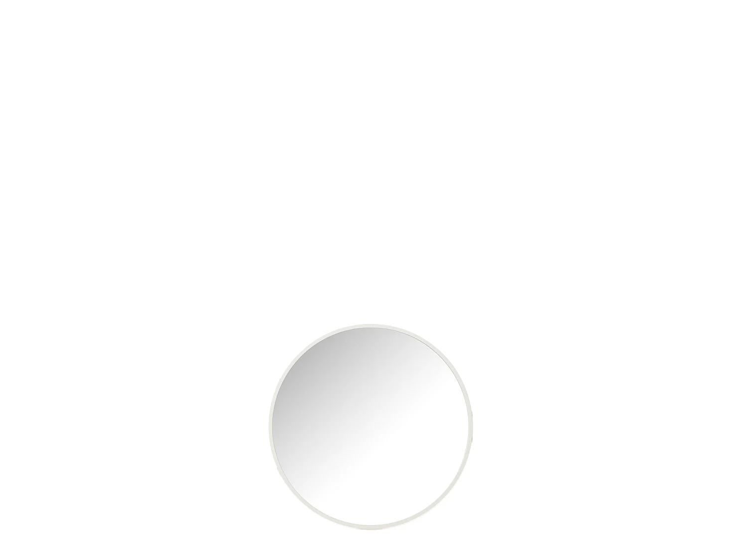 Miroir rond verre/metal blanc 40x40x2,75cm