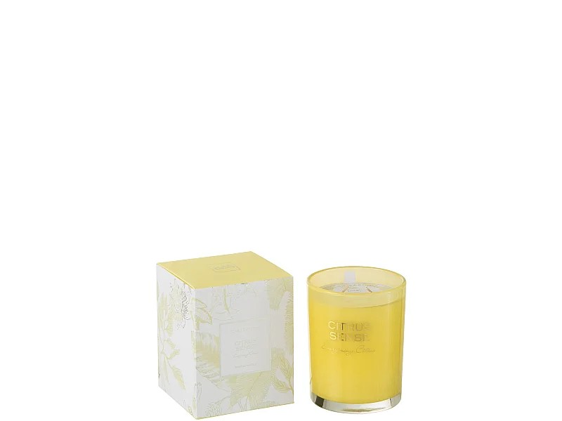 Bougie Parfumée "Sense" 13cm Citron Énergisant