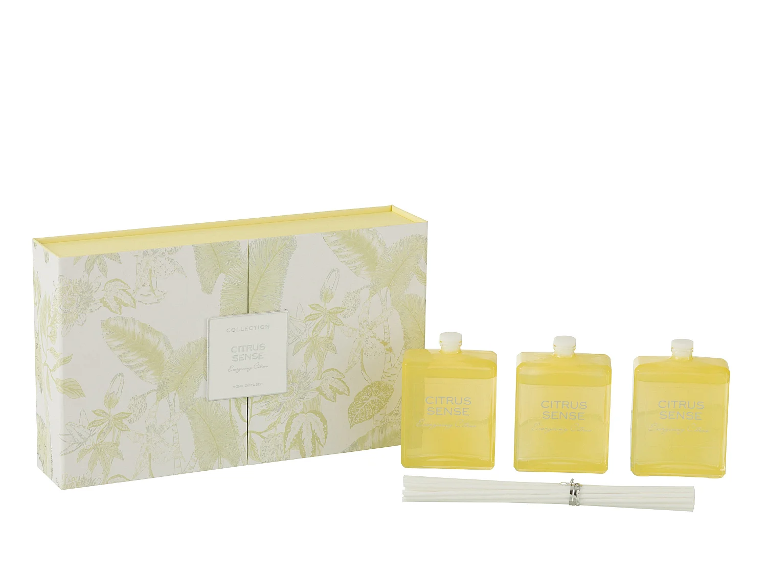 Coffret 3 Huiles Parfumées "Sense" 22cm Citron Énergisant