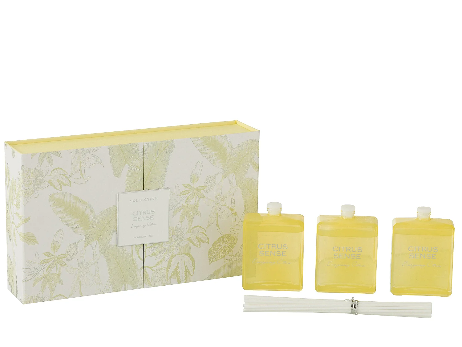 Coffret 3 Huiles Parfumées "Sense" 22cm Citron Énergisant