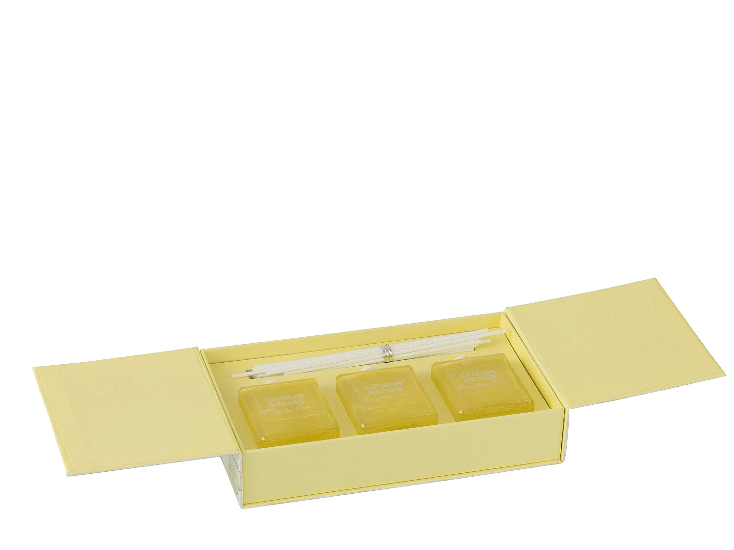 Coffret 3 Huiles Parfumées "Sense" 22cm Citron Énergisant