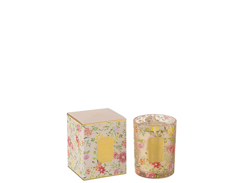 Bougie Parfumée "Happiness Blooms" 13cm Rainbow Reef Rose