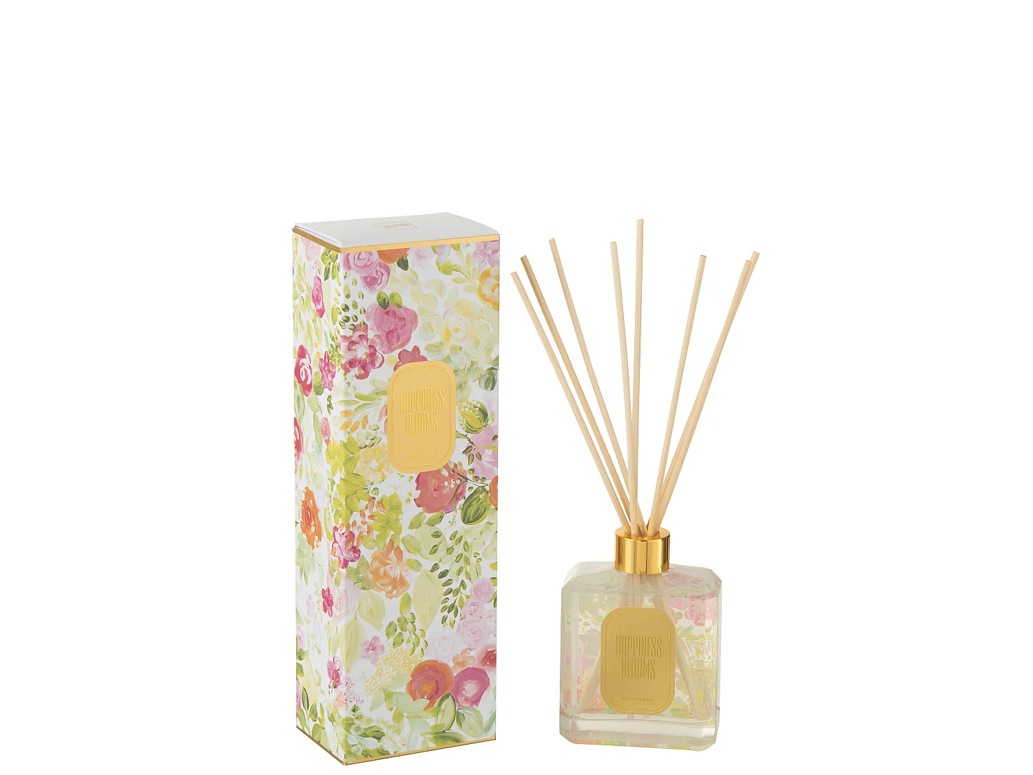 Diffuseur de Parfum "Happiness Blooms" 180ml Mimosa & Rose Blanc
