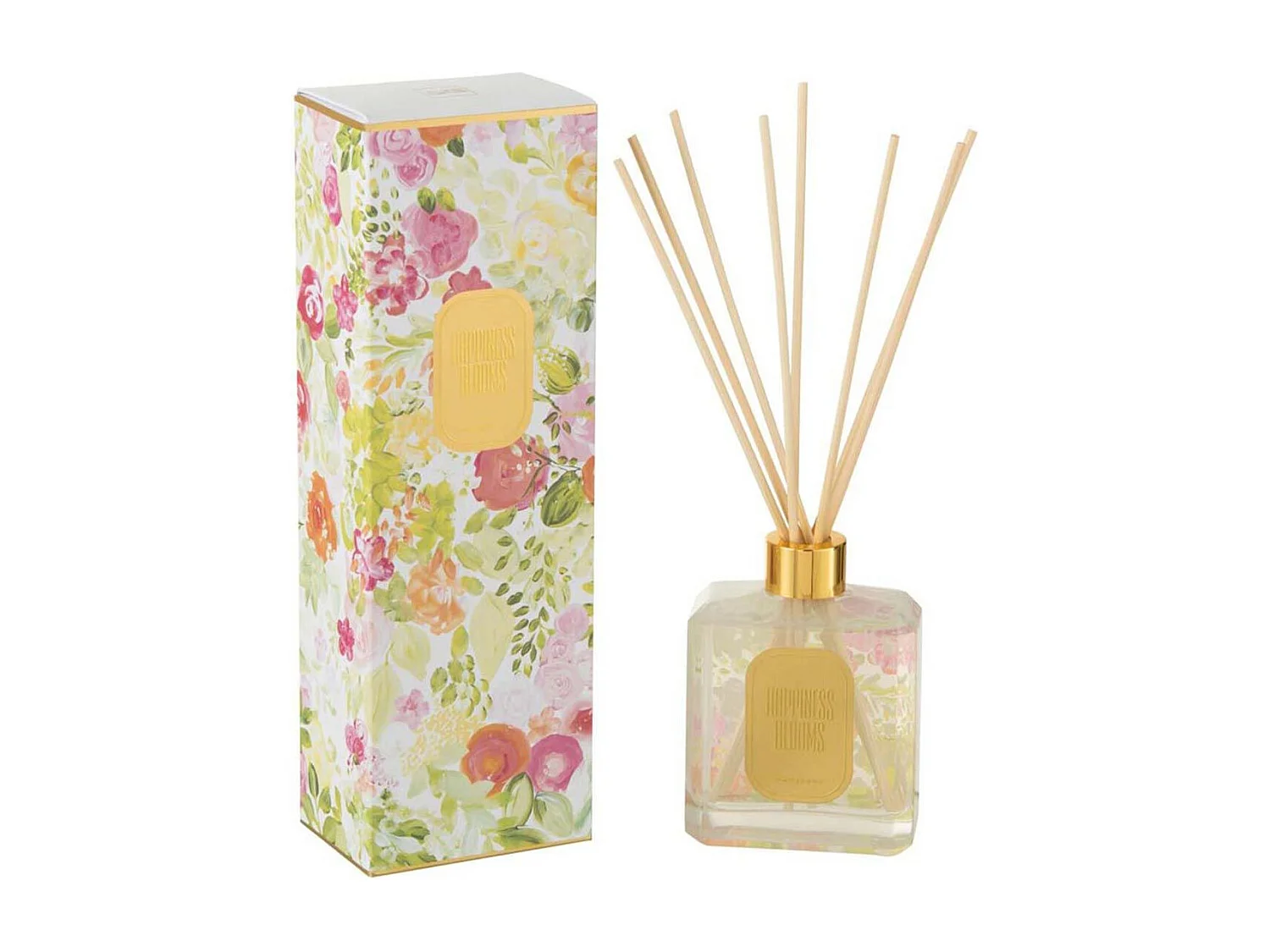 Diffuseur de Parfum "Happiness Blooms" 180ml Mimosa & Rose Blanc