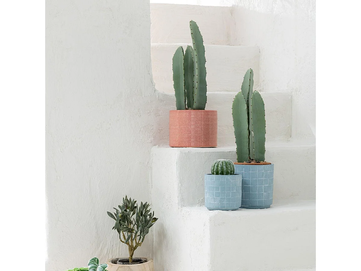 Plante Artificielle en Pot "Cactus" 48cm Vert