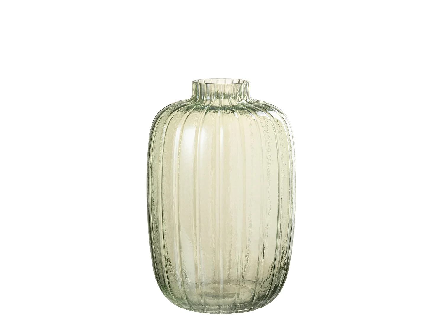 Vase Design en Verre "Lignes" 30cm Vert