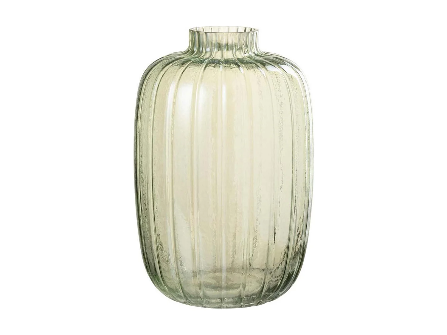 Vase Design en Verre "Lignes" 30cm Vert