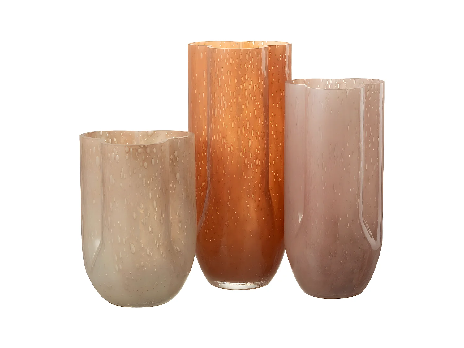 Vase Déco en Verre "Trikkie" 29cm Rose