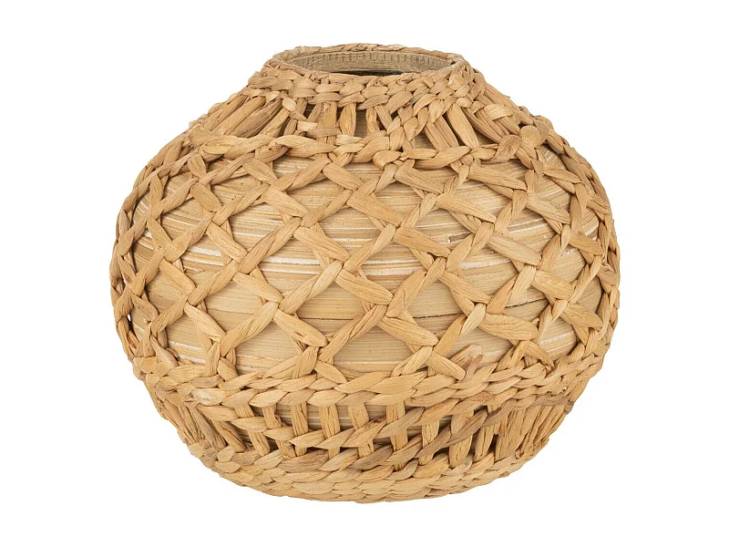 Vase Déco Tressé "Bambou" 22cm Naturel