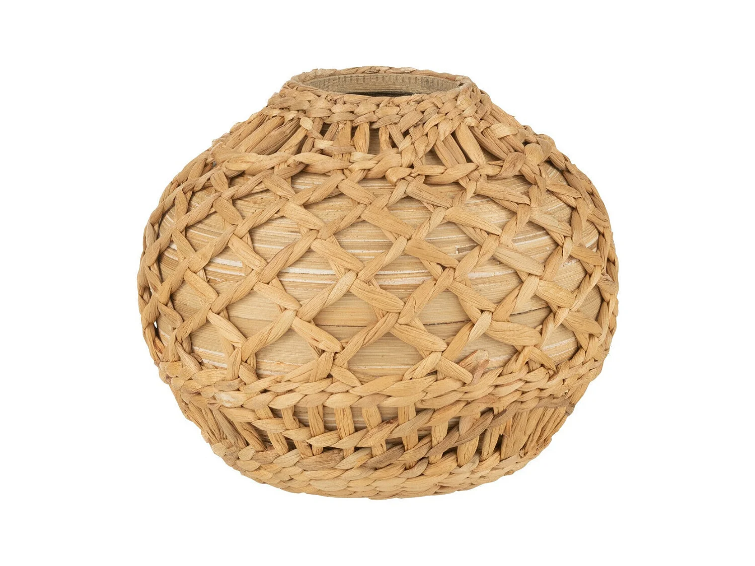 Vase Déco Tressé "Bambou" 22cm Naturel