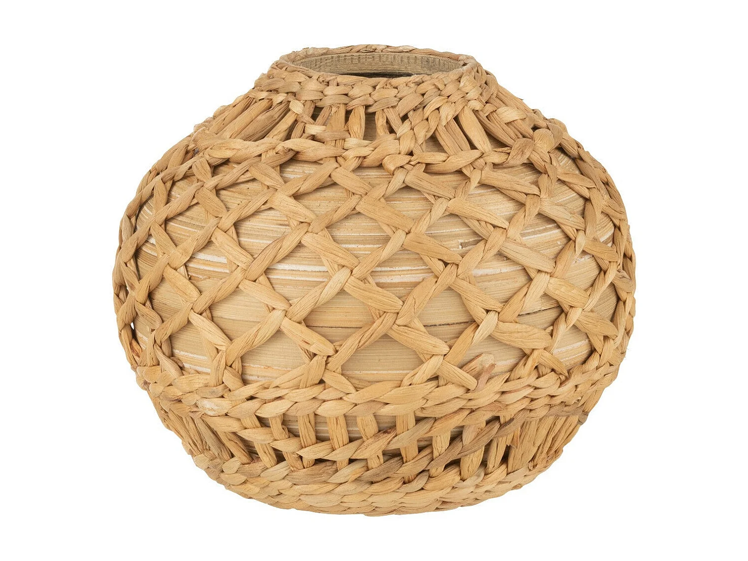 Vase Déco Tressé "Bambou" 22cm Naturel