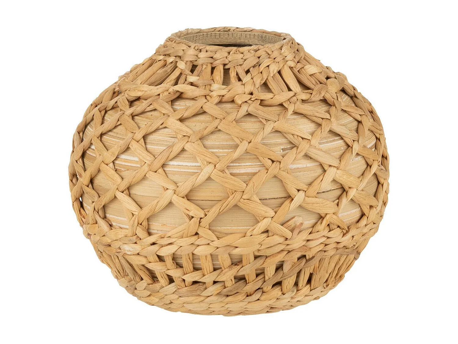 Vase Déco Tressé "Bambou" 22cm Naturel