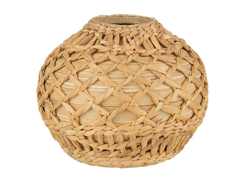 Vase Déco Tressé "Bambou" 22cm Naturel