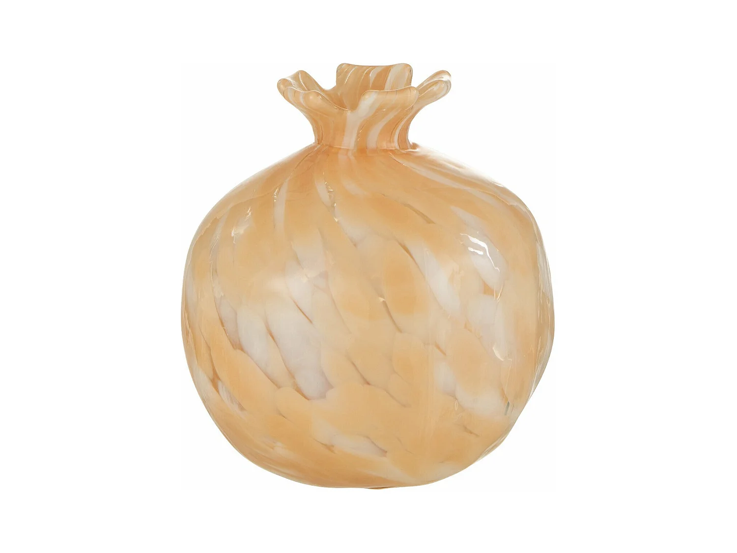 Vase Design en Verre "Mélissa" 13cm Beige